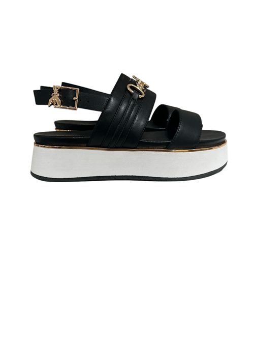 Sandalo nero e oro PATRIZIA PEPE | PJ335.31NERO